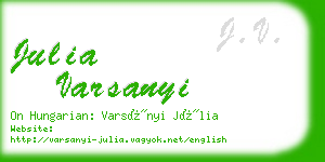 julia varsanyi business card